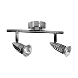 GU10 Twin Head Spotlight Bar - Chrome