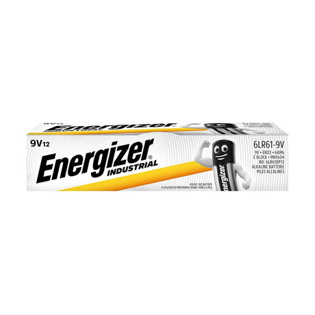 Energizer Industrial 9V Batteries (6LR61) - 12 Pack retail pack