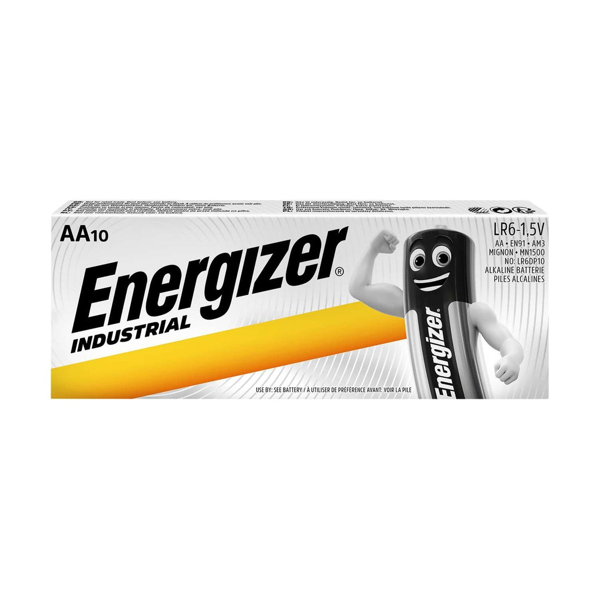 Energizer Industrial AA Batteries (LR6) - 10 Pack retail pack