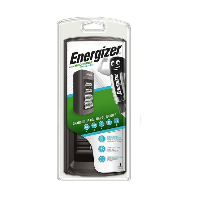 Energizer Universal Battery Charger - AA, AAA, C, D & 9V retail pack