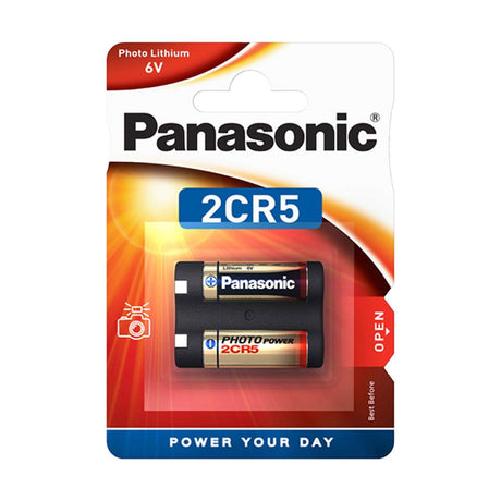 Panasonic Photo Lithium 2CR5 Battery (2CR5M) - 1 Pack retail pack