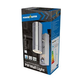 Outdoor Twin PIR Wall Light - Stainless Steel retail pack