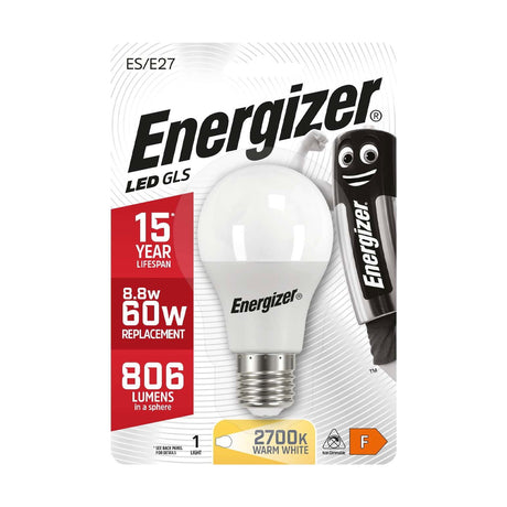 E27 (ES) LED GLS Bulb 8.8W 806lm Non-Dimmable - Warm White 2700K retail pack