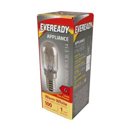 E14 (SES) Fridge Bulb 15W 100lm - Warm White 2800K retail pack