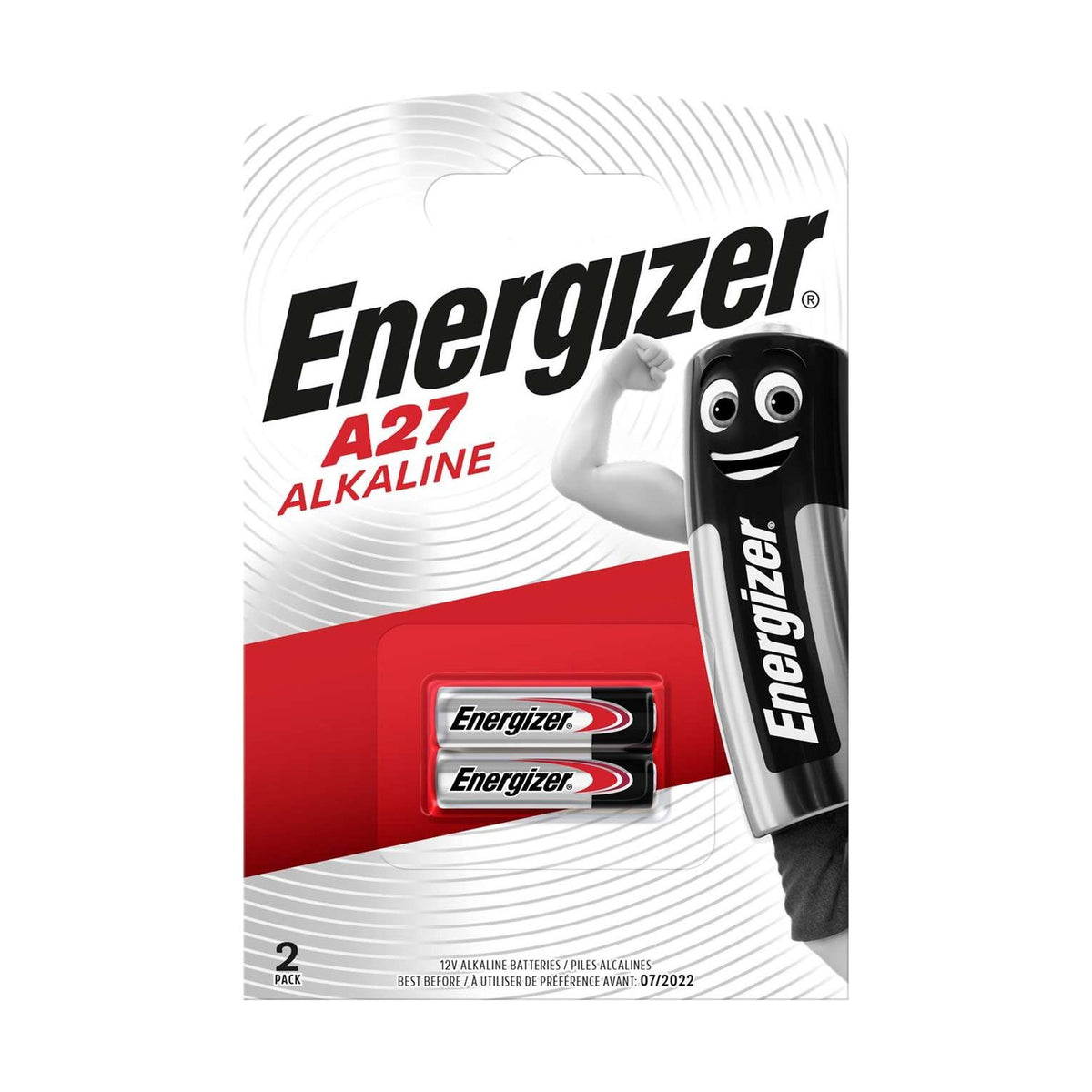 Energizer Specialty A27 Batteries (LR27) - 2 Pack retail pack