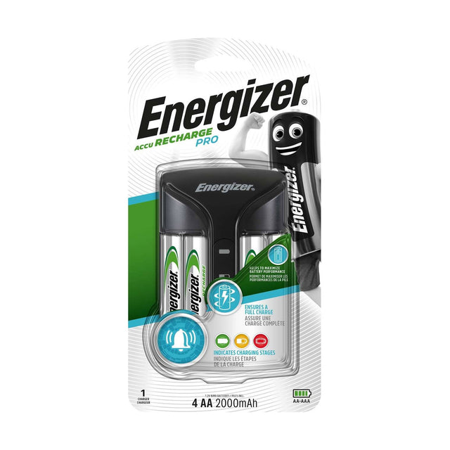 Energizer Pro Charger + 4x AA 2000mAh Batteries retail pack