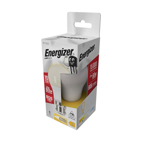 B22 (BC) LED GLS Bulb 7.3W 806lm Non-Dimmable - Warm White 2700K retail pack