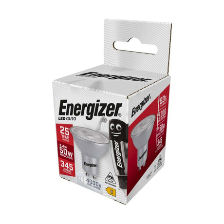 GU10 LED Bulb 3.4W 345lm Non-Dimmable - Cool White 4000K retail pack