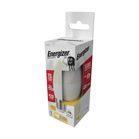 E27 (ES) LED Candle Bulb 4.2W 470lm - Warm White 2700K retail pack