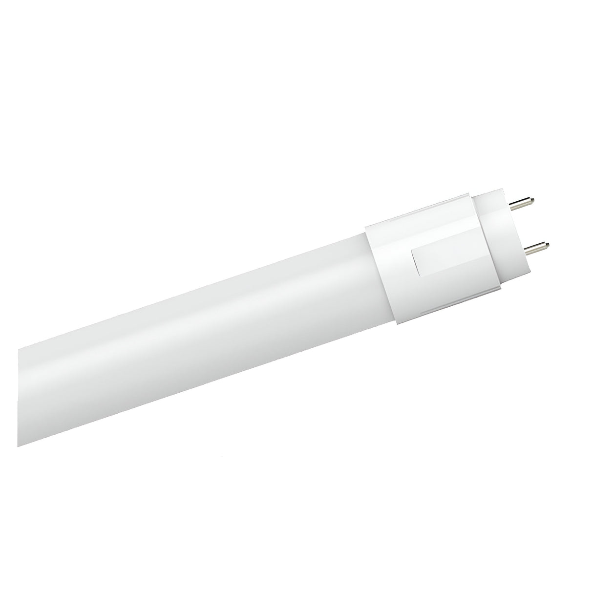 Close-up view of an Energizer G13 22W 5ft LED Tube in Daylight with a two-pin connector on a plain white background, featuring a design similar to a traditional fluorescent tube light.