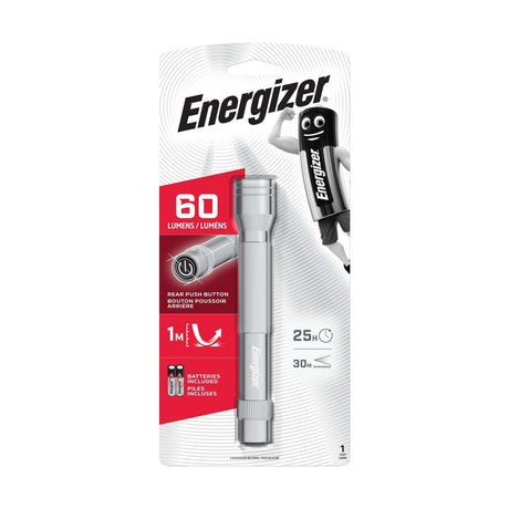 Energizer New Metal LED Torch 60lm - Cool White 4000K retail pack