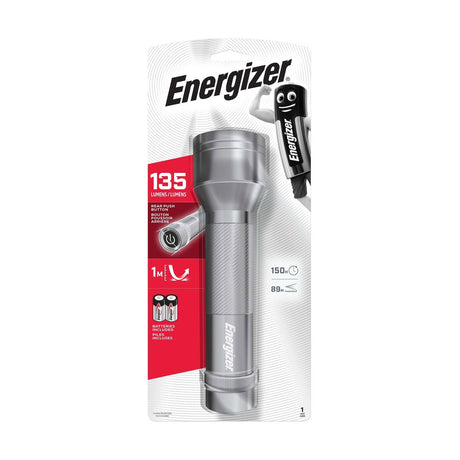 Energizer Metal 2D Torch 135lm - Batteries Included retail pack