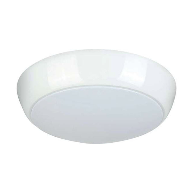 15W IP65 CCT Adjustable Round LED Bulkhead 3000K-6500K - White