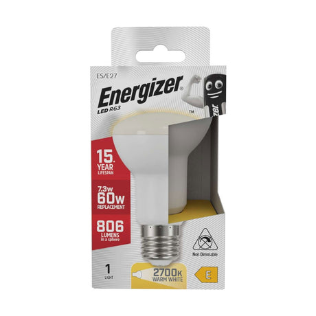 E27 (ES) LED R63 Reflector Bulb 7.3W 806lm - Warm White 2700K retail pack