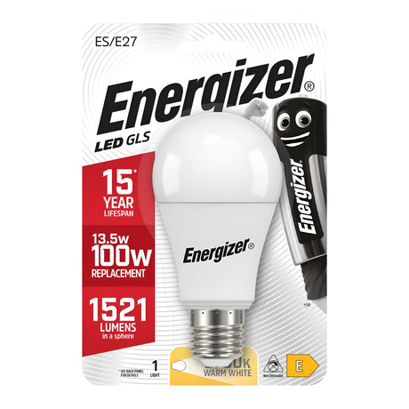 Energizer LED GLS E27 (ES) 1,521lm 13.5W 2,700K (Warm White)