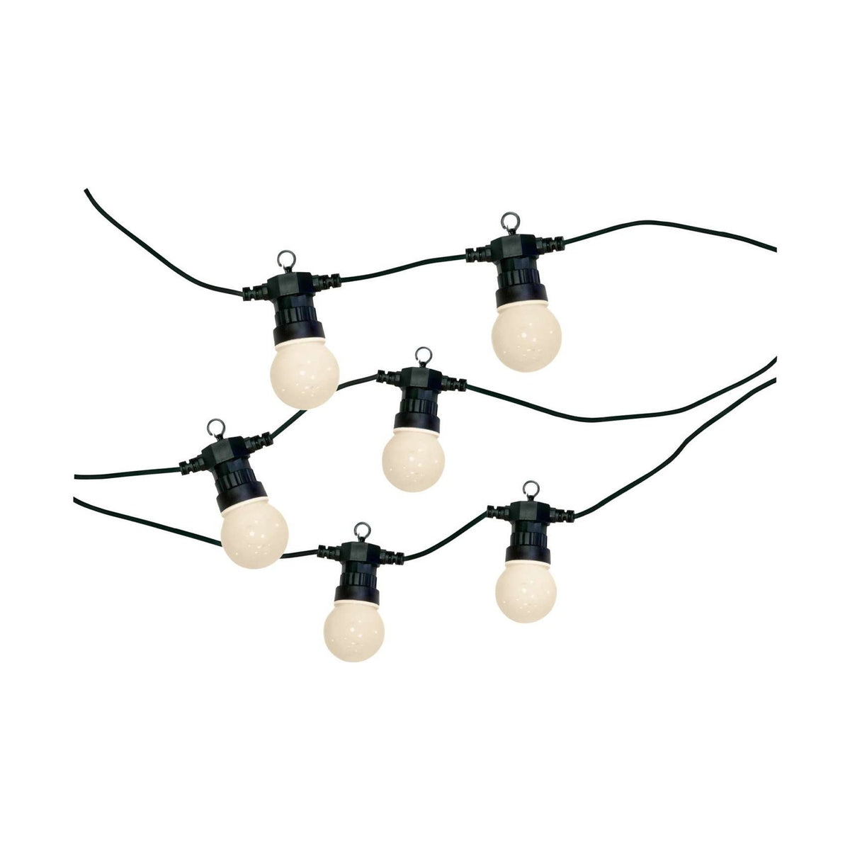 7W IP44 LED 20 Large Globe Festoon String - White 3000K