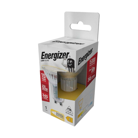 3.6W GU10 LED Bulb Non-Dimmable - Warm White 3000K retail pack