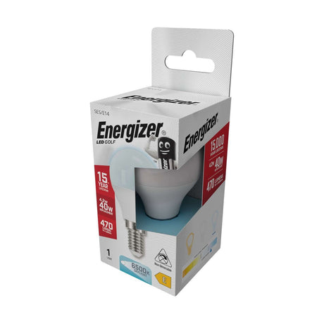 E14 (SES) LED Golf Bulb 4.2W 470lm Non-Dimmable - Daylight 6500K retail pack
