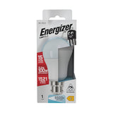 The high-performance Energizer 12.6W Non-Dimmable LED GLS Bulb - Daylight, B22, 6500K offers a remarkable 15-year lifespan and energy efficiency. It delivers the brightness of a traditional 100W bulb with its 1521 lumens in a crisp daylight color at 6500K.