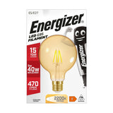 E27 (ES) LED Filament G95 Bulb 5W 550lm - Warm White 2200K retail pack