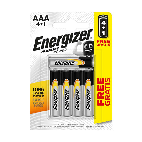 Energizer Alkaline Power AAA Batteries (LR03) - 5 Pack retail pack
