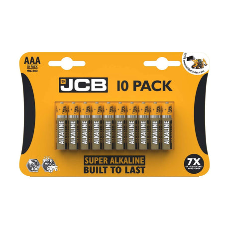 JCB AAA Super Alkaline Batteries - 10 Pack