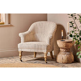 Sanja Stripe Cotton Armchair - Off White