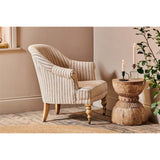 Sanja Stripe Cotton Armchair - Off White