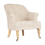 Sanja Stripe Cotton Armchair - Off White
