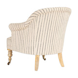 Sanja Stripe Cotton Armchair - Off White