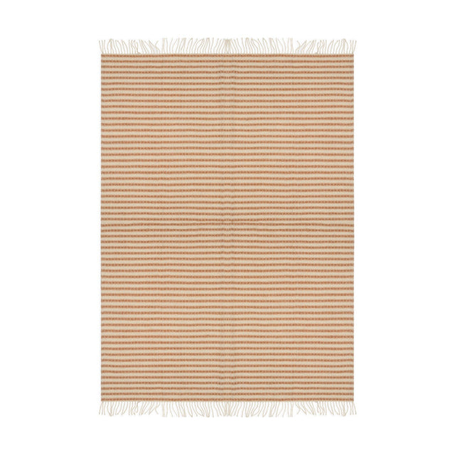 Sanval Striped Wool Throw - Rust