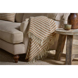Sanval Striped Wool Throw - Rust
