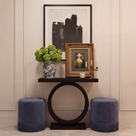 Santos Small Footstool - French Blue