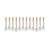 Sardi Star Glass Baubles - Clear - Set of 12