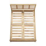 Saharsa King Cane & Mango Wood Bed Frame - Natural