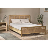 Saharsa King Cane & Mango Wood Bed Frame - Natural