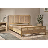 Saharsa King Cane & Mango Wood Bed Frame - Natural