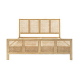 Saharsa King Cane & Mango Wood Bed Frame - Natural