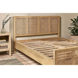 Saharsa Super King Cane & Mango Wood Bed Frame - Natural
