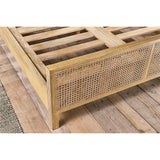 Saharsa Super King Cane & Mango Wood Bed Frame - Natural