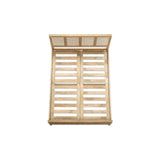 Saharsa Super King Cane & Mango Wood Bed Frame - Natural