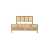 Saharsa Super King Cane & Mango Wood Bed Frame - Natural