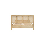 Saharsa Super King Cane & Mango Wood Bed Frame - Natural