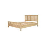 Saharsa Super King Cane & Mango Wood Bed Frame - Natural