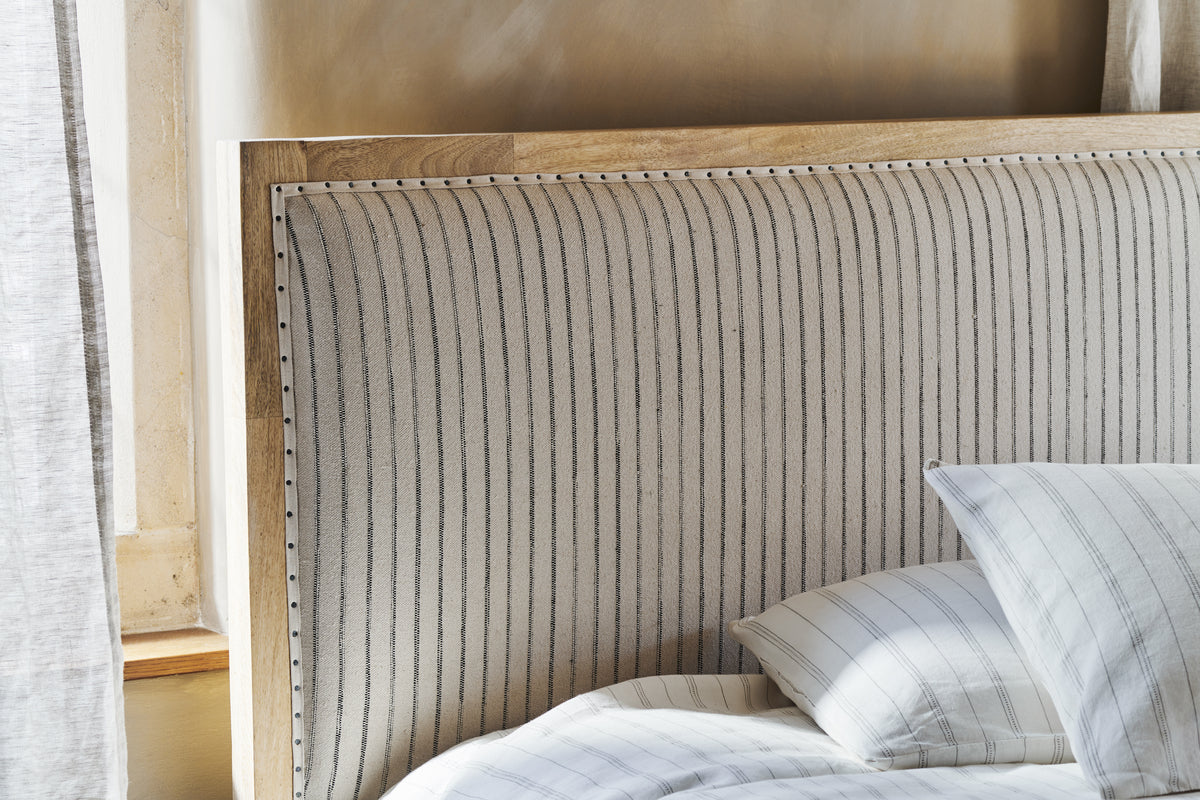 Sanja Super King Striped Bed Frame - Natural