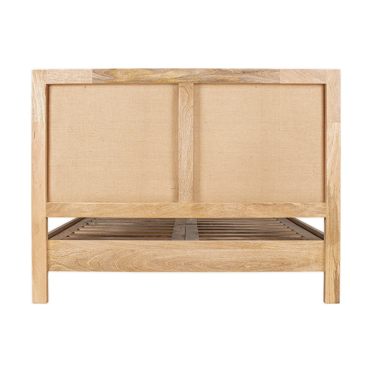 Sanja King Stripe Mango Wood Bed Frame - Natural