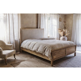 Sanja King Stripe Mango Wood Bed Frame - Natural