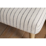 Sanja Stripe Upholstered Bench - Grey
