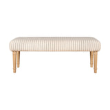 Sanja Stripe Upholstered Bench - Grey