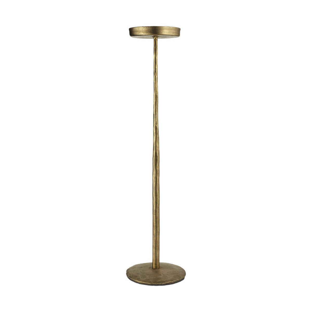 Sundra Small Iron Candle Stand - Antique Brass